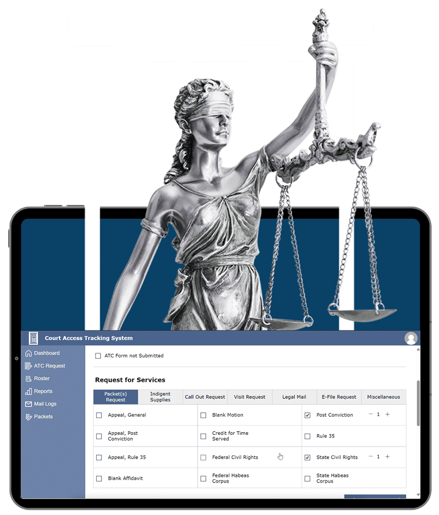 Lady of Justice in a Tablet